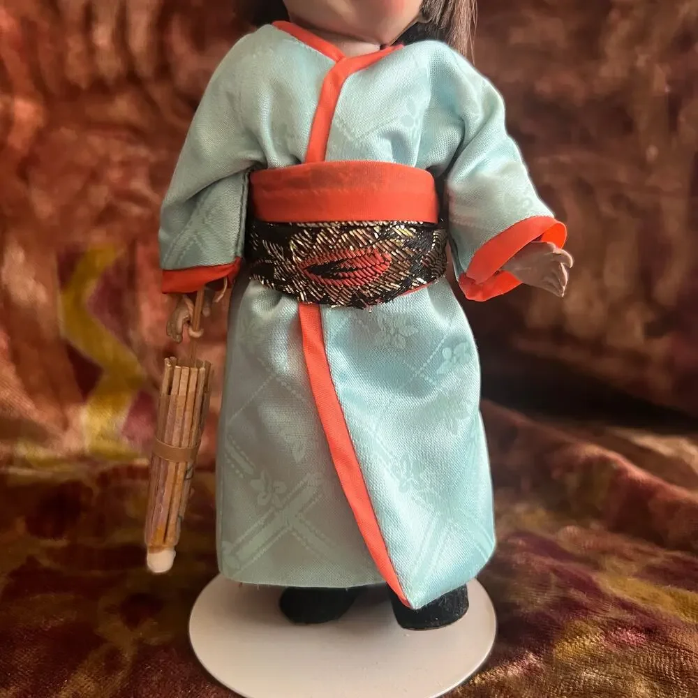 Vintage 80s Madame Alexander Japanese Girl Doll 570 Kimono Wagasa 8 Inch Japan